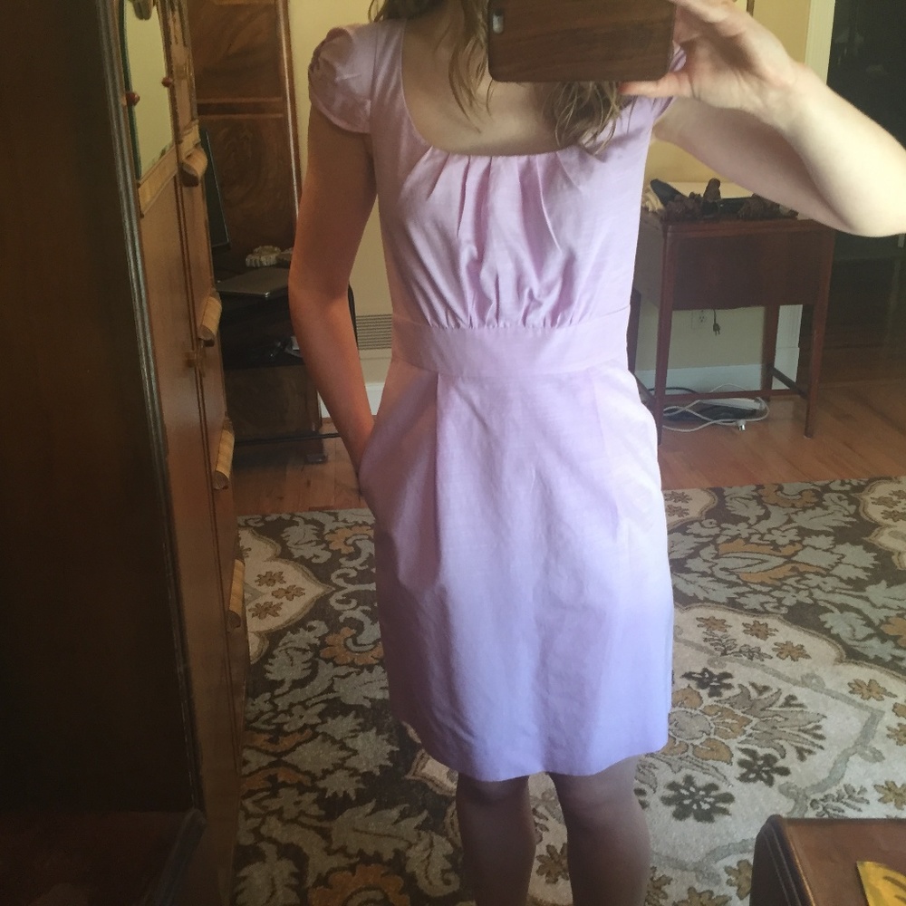 Short Sleeve Lavender J.Crew Formal Occasion Dress